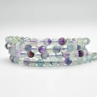 Gemstone Crystal 6mm Round Beads Bracelet Sample Strand-Various Stones 1 Count • £8.99