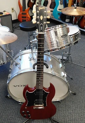 $999 • Buy 2021 Gibson SG Tribute Left-Handed Electric Guitar! Vintage Cherry Satin Finish!