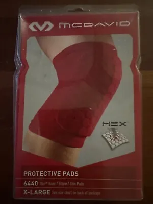 Mcdavid 6440 HEX Protective Knee / Elbow /lol Shin Pads Size X-Large Red Pair • $25