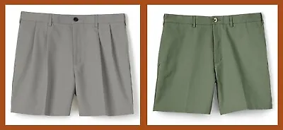 Lands' End ~ Traditional Fit Stain-Resistant Men's No-Iron Chino Shorts $50 NIP • $12.50