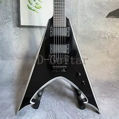 $337 • Buy Solid Custom Shop Electric Guitar Special V Shape Black HH Pickups Fast Shipping