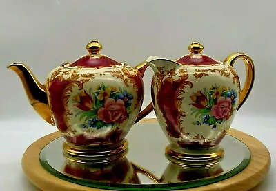 Stunning Vintage Sadler Roses Teapot & Matching Water Jug • £630