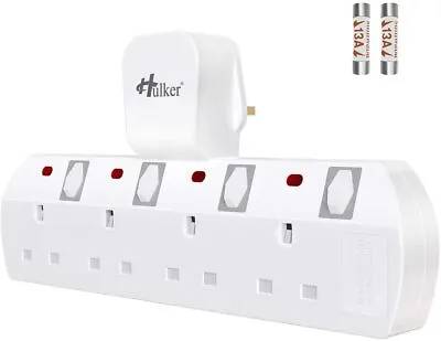 1/2/3/4 Way UK 3 Pin Extension Plug Adaptor With USB Port Multi Way Wall Socket • £14.69