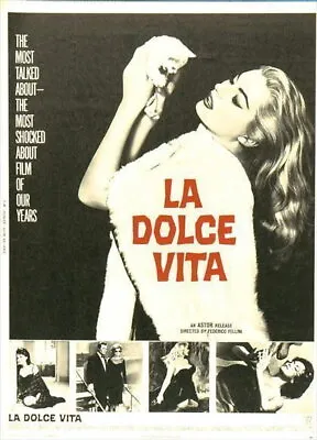70887 La Dolce Vita Marcello Mastroianni Anita Ekberg Wall 16x12 POSTER Print • $13.95