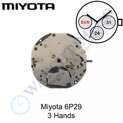 Genuine Miyota 6P29 Movement Japan 3 Hands Chronograph With Stem • $20.39