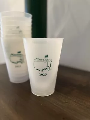 (4) CUPS 2023 Official Masters Golf Tournament Frosted Plastic Drink Cup | ANGC • $11.49