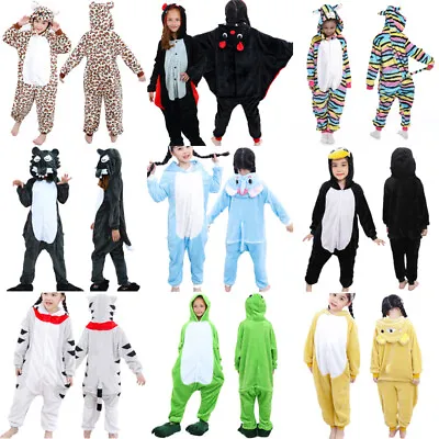 £11.99 • Buy Unisex Kids Animal Kigurumi Cosplay Pajama Costume Jumpsuit Sleepwear 