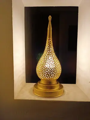 Moroccan Brass Table LampBronze Handmade Bedside Lamp • $180