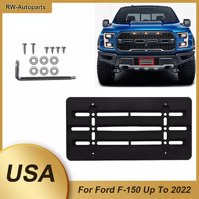 License Plate Frame Bracket Relocator Flat Bumper For Ford F-150 F150 Up To 2022 • $9.49