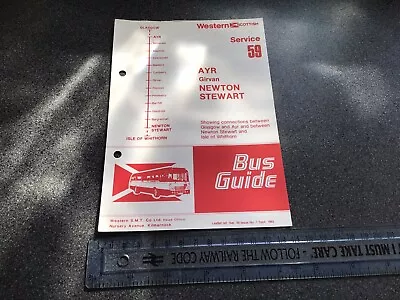 £5 • Buy Western Scottish Bus Group Service 59 Timetable September 1983 Newton Stewart