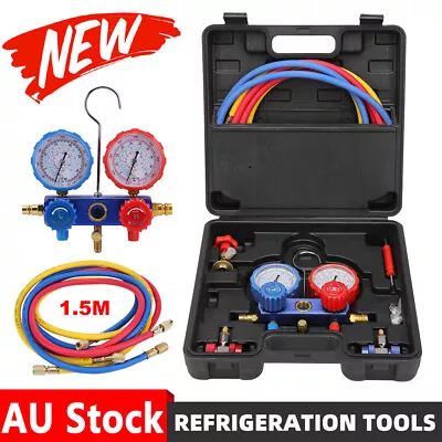 R134a Refrigeration Tools Tester Refrigerant Air Conditioning AC Manifold Gauges • $51.99