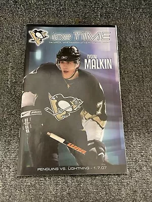 Evgeni Malkin Pittsburgh Penguins Icetime Program 01/07/07 Mellon Arena • $3.99