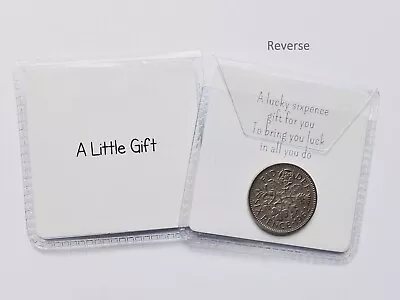 £2.99 • Buy 'A Little Gift' Lucky Sixpence Coin Charm As Guest Wedding Favours Or Various