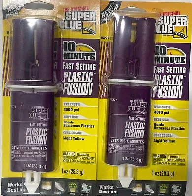 2-Pack Super Glue Plastic Fusion Epoxy Adhesive #15277 1 Oz Each • $15.99