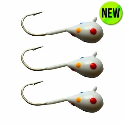 3 Pack - Tungsten Ice Fishing Jigs - WONDERBREAD (6 Size Variations) • $13.95