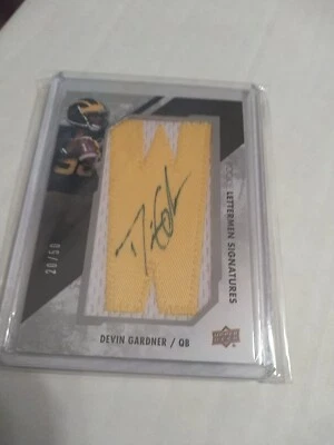 $44.99 • Buy 2015 UD Rookie Lettermen DEVIN GARDNER LETTER PATCH AUTO #20/50 RL-DG MICHIGAN