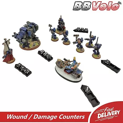 Warhammer Wound / Damage Marker Tracker Counter 40K AOS Wargaming Inc 10mm Dice • £3.99