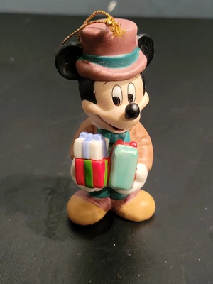$9 • Buy Vintage Rare Walt Disney Mickey Mouse Porcelain Figurine Ornament Made Sri Lanka