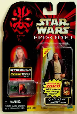 Hasbro Star Wars:  Episode I - Qui-Gon Jinn W/Lightsaber & Handle - MIB • $20.50