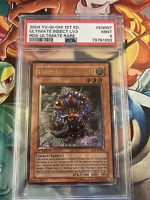 Ultimate Insect Lv3 RDS-EN007 1st Edition Ultimate Rare YuGiOh Card - PSA 9 • £35