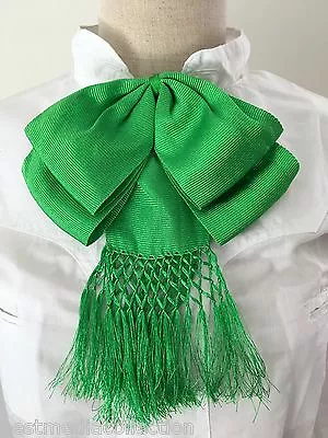 Mexican Charro Moño Doble Bright Green Verde Limon Mariachi Bow Tie Handcrafted • $26.38