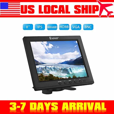 Eyoyo 8  TFT LCD Monitor Color Screen HDMI BNC AV VGA With Speakers For DVD DVR • $73