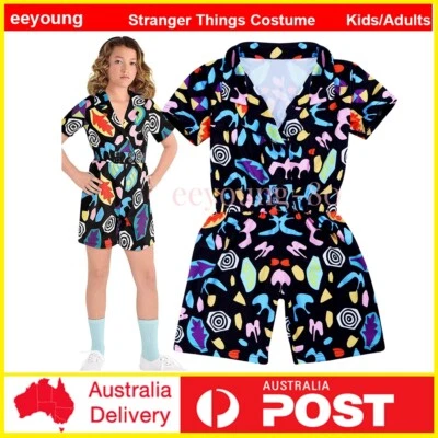 $32.99 • Buy Kids Girls Stranger Things Costume Eleven Jumpsuit Book Week Fancy Dress Cosplay