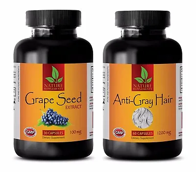 Metabolism Accelerator - GRAPE SEED EXTRACT - ANTI GRAY HAIR COMBO - Grape Seed  • $36.18