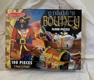 Melissa And Doug Pirates Bounty 100 Piece Floor Puzzle 2 Feet X 3 Feet Complete • $9.95
