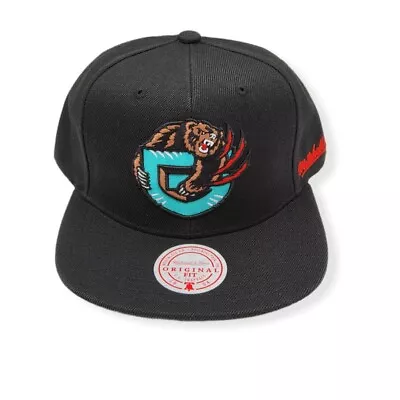 Mitchell & Ness Memphis Grizzlies Drop Back Black Adjustable Snapback Hat Cap • $34.99