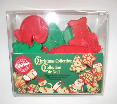$16.50 • Buy NEW Vintage WILTON Christmas Cookie Cutters 1998 Plastic Set Of 10
