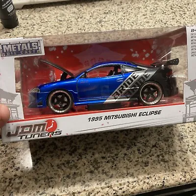 1995 Mitsubishi Eclipse  Bride  Blue  Jdm Tuners  1/24 Diecast Model Jada 99103 • $20