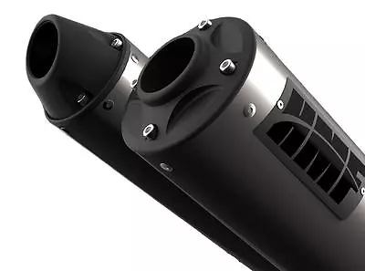 HMF BLACKOUT MX System Exhaust Round Honda TRX450R TRX 450R 2004-2005 • $699.95