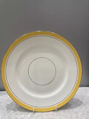 Vintage T.f & S Ltd  Yellow And Gold Dinner Plate 25 Cms In Very Good Condition • £6.99