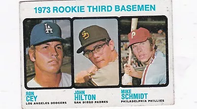 1973 Topps=1973 Rookie Third Basemen #-615 Ron Cey--john Hilton--mike Schmidt • $110