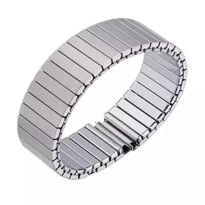 One-Piece Stainless Steel Expander Stretch Metal Watch Band Strap 16/18/20/22mm • $18.88