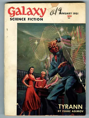 Vintage January 1951 GALAXY SCIENCE FICTION Magazine! TYRANN By Isaac ASIMOV! • £12.04