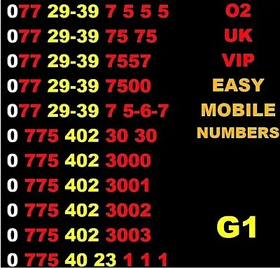 £4.99 • Buy New O2 UK GOLD VIP BUSINESS EASY NICE MOBILE PHONE NUMBER SIM CARD 888 Memorable
