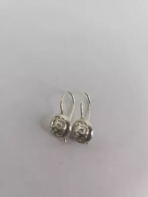 Vintage Sterling Silver 925 Dangle  Hoop Earrings • $15.97