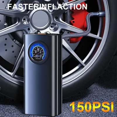 150 PSI Air Compressor Tire Inflator Fits Car Moto Bike Ball Air Pump Cordless • $17.99