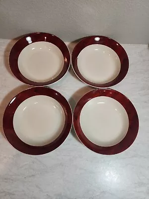 4 Cereal/Soup Bowls Barns Warren Kimble Sakura Red Boards 7 1/2     • $22.95