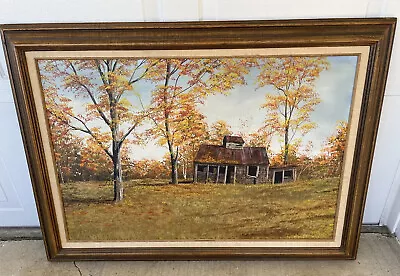 James W. Maddocks Cape Cod Massachusetts 1977 Oil Painting ~Abandoned Building~ • $249.99