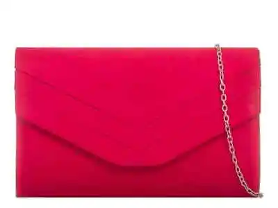 £11.49 • Buy Women's New Faux Suede Decorated Flap Chain Party Clutch Bag Handbag