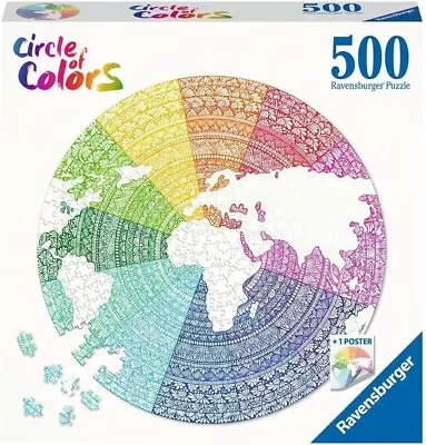 NEW & SEALED Ravensburger 17168 Circle Of Colors Mandala 500 Pc Jigsaw Puzzle • $32.95
