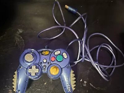 MadCatz MicroCon Macro Button Nintendo GameCube Wired Controller Blue - 5636 • $5