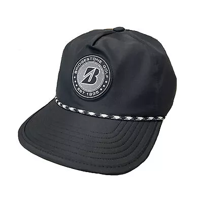 NEW Bridgestone Crusher Black Adjustable Snapback Golf Hat/Cap • $24.95