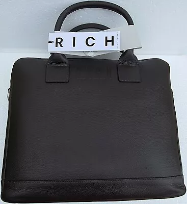 John Richmond Leather Laptop Bag Case • £149.99