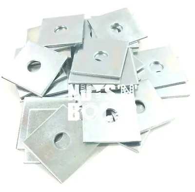 £350.89 • Buy M8, M10, M12 & M16 40mm & 50mm X 3/5mm Thick Square Plate Washers Zinc Plated