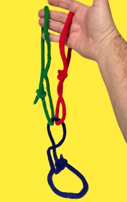 LINKING COLOR ROPE LOOPS Magic Trick Poly Rings Hoops Magnet Gimmick Stage Set • $16.89