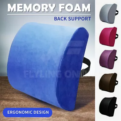 $20.99 • Buy Memory Foam Lumbar Back Pillow Support Back Cushion Home Office Car Seat Chair